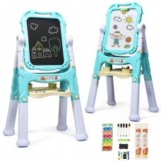 Children Kids Easel Double Sided Artist Drawing Board with Accessories - 050-2